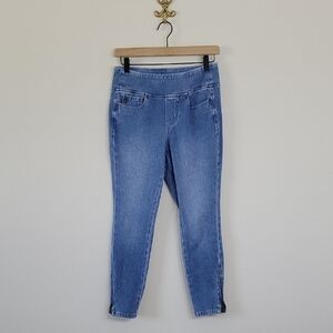 Belle by Kim Gravel FlexiBelle Ankle Zipper Pull-on Cropped Jeans Size 2P